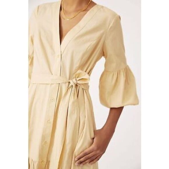 Anthropologie-Maeve Puff-Sleeved Midi Dress size 20w - Picture 2 of 9